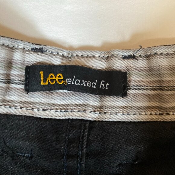Lee Side Elastic Relaxed Fit 14 Medium Cotton Blend Black Jeans - Picture 6 of 10